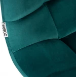 Стул барный Dobrin NICOLE (черные матовые ножки, морской волны велюр (108-119))