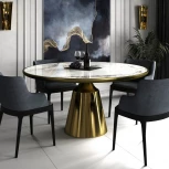 Стол Bradex Home Yoda диам.100см, керамогранит черный мрамор (RF 0653)