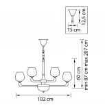 Подвесная люстра Osgona Delta 706152