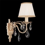 Бра Eurosvet 3637 3637/1 белый с золотом / прозрачный хрусталь (220V, хрусталь Strotskis, подвески)