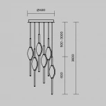 Подвесной светильник Maytoni Foresight MOD347PL-L48BS3K (LED, 220V, на проводе)
