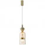 Подвесной светильник каскадный Odeon Light Palleta 5045/12LB античн.бронза/янтарный/металл/стекло/керамика LED 12W 4000К 1400Лм (220V, на проводе)