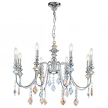 Подвесная люстра Lucia Tucci Maya 4450.8 chrome (220V, на цепи, подсвечник, свеча)