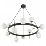 Подвесная люстра MyFar Robert MR2331-12P (220V, на тросе, шарики, круглые)