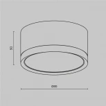 Накладной потолочный светильник Hoop GX53 1x15Вт Maytoni Technical C086CL-GX53-SRD-WB (220V, круглые)