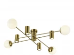 Потолочная люстра Evoluce Raito SLE1105-302-08 Латунь/Белый GU10+E27 4+4*5+60W