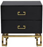 Тумба прикроватная Garda Decor KFG059 (Золото/Черный)