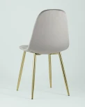 Стул Stool Group Валенсия велюр серый золотые ножки УТ000003335
