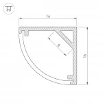 Профиль SL-KANT-H16-2000 BLACK (Arlight, Алюминий) 037116