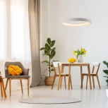 Подвесной светильник Mantra Niseko 8570 (регулировка яркости, LED, 220V, пульт управления, на тросе, кольцо)