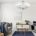 Потолочная люстра на штанге Escada Rhapsody 10161/7PL E14*40W Nickel