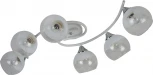 Потолочная люстра на штанге Escada Valley 539/6 6х60Вт E27, металл/стекло, белый/хром (220V, шарики)