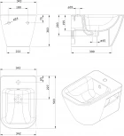 Биде подвесное Sanindusa Look 134450