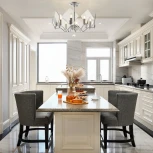 Потолочная люстра на штанге Arte Milano Sorrento-5309 375309/8/500 CR (220V, свеча)