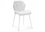 Стул Woodville на металлокаркасе Вальд экокожа белый / белый глянец 464191