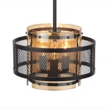 Потолочная люстра на штанге Lumion Zarina 8007/3 черный/черный, золотой металл/металл, стекло Е14 3*40W 220V (круглые)