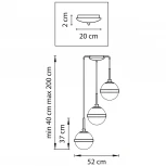 Подвесная люстра ярусная Lightstar Globo 813137 (220V, на проводе, шарики)