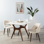 Стол R-Home Нарвик 960*960 Белый Темный орех