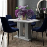 Стол обеденный Toscana (120+40) бетонный камень/белый бриллиант Top Concept 12865