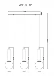 Подвесной светильник MyFar Pierre MR1167-1P (220V, на проводе, шарики)