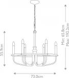 Подвесная люстра Kichler Capitol Hill KL-CAPITOL-HILL6-BN (220V, на цепи, свеча)