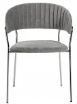 Стул Turin серый вельвет с хромированными ножками Bradex Home FR 0860