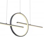 Подвесной светильник светодиодный с пультом регулировка цветовой температуры и яркости ночной режим Barral 67121-50G (220V, на тросе, кольцо)