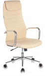 Кресло руководителя Бюрократ KB-9N/ECO бежевый эко.кожа с подголов. крестовина металл хром