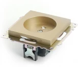 Розетка без заземления со шторками (золото) Stekker Катрин 49223