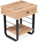 Прикроватная тумба Woodville Малгома черная / дуб вотан 511608