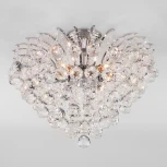 Потолочная люстра Eurosvet Ostiniya 3299/6 хром / прозрачный хрусталь