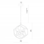 Подвесной светильник Divinare Poliedro 2026/04 SP-4