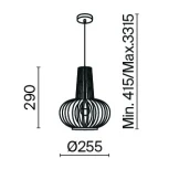 Подвесной светильник Maytoni Roots MOD193PL-01W (220V, на проводе)