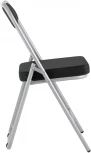 Складной стул Stool Group Джонни экокожа черный каркас металлик УТ000035369