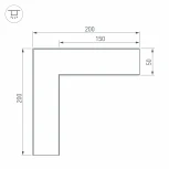 Угол SL-LINE-5035 (Металл) 030116 Arlight