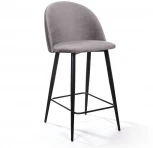 Стул полубарный Top Concept Thomas, бархат светло-серый 26