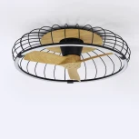 Потолочный светильник светодиодный диммируемый с вентилятором с пультом управлением смартфоном регулировкой цветовой температуры Mantra Nature 7808 (регулировка яркости, 220V, умный дом - Алекса, вертолет)