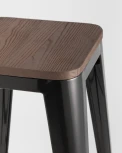 Стул барный Stool Group TOLIX WOOD черный глянцевый УТ000001194