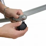 Вешалка напольная на колесах М 9 металлик с крючками от фабрики Mebelik