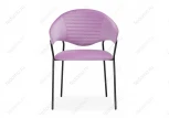 Стул Woodville на металлокаркасе Рансол лиловый / черный глянец 483859