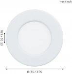 Встраиваемый точечный светильник Eglo Fueva 5 99202 (LED, 220V, круглые, IP44)