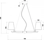 Подвесная люстра Freya Arellano FR8019PL-06W (220V, на тросе)