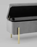 Банкетка Stool Group Болейн с ящиком велюр серый УТ000025572