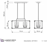 Подвесная люстра Lumina Deco LDP 1140-8 BK+MD (220V)