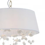 Подвесная люстра с керамическими подвесками (13029/6P White) Indigo Tenerezza V000558 (220V, на цепи)