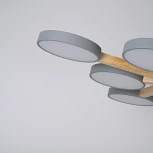 Потолочная люстра Wi-Fi на штанге Turna L8 Grey By ImperiumLoft Turna-B01 (LED, 220V, голосовое управление, умный дом - Алиса)