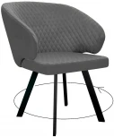 Стул DikLine 265 поворотный, Z28 серый, ножки черные