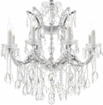 Подвесная люстра iLamp Diamond 6071-8 CR+CL (220V, на цепи, подсвечник, свеча)