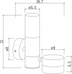Настенный светильник уличный Arte Lamp Budapest A2360AL-2BK (220V, IP54)