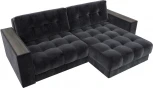 Диван угловой с декором Лига-049 НПБ Лига Диванов (Велюр) арт.128475